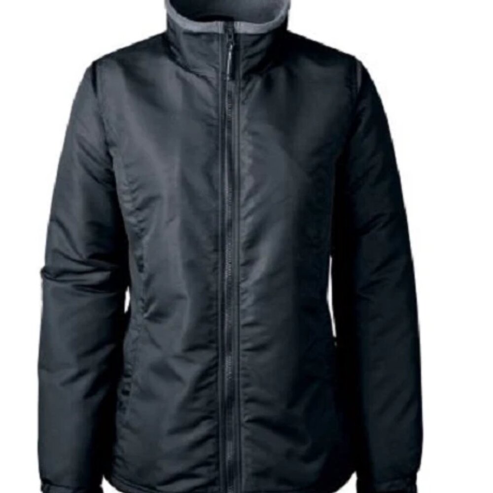 Women's Medium 3 Three Season Jacket Coat Water Repellent Black Cabela's NWT $60